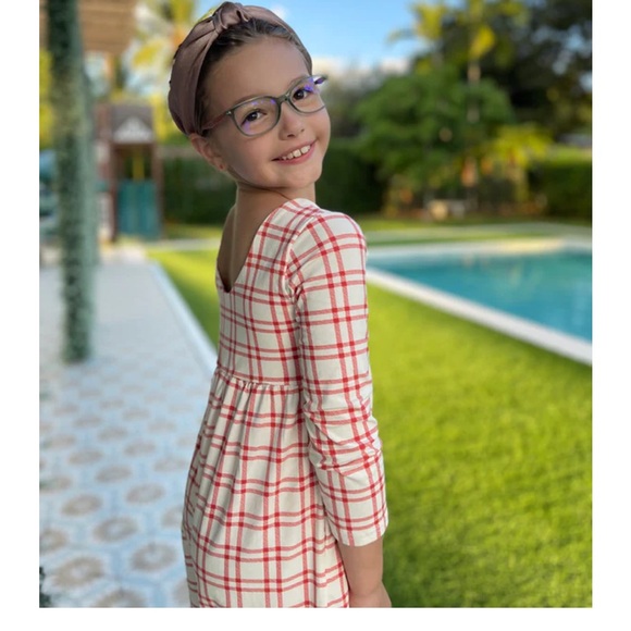 Long Sleeve Pant Romper in Scarlet Plaid - Picture 4 of 5